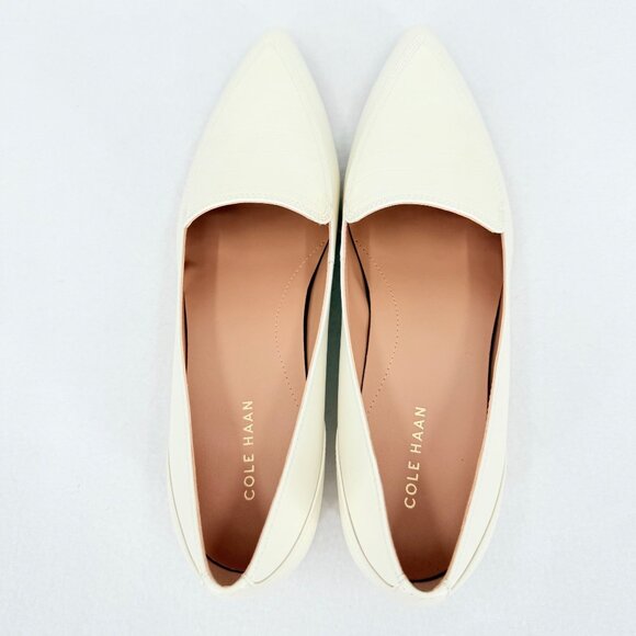 NWB Cole Haan Women's Vialetta Croc Pattern Ivory Leather Loafer Shoes Size 10B - Picture 6 of 12